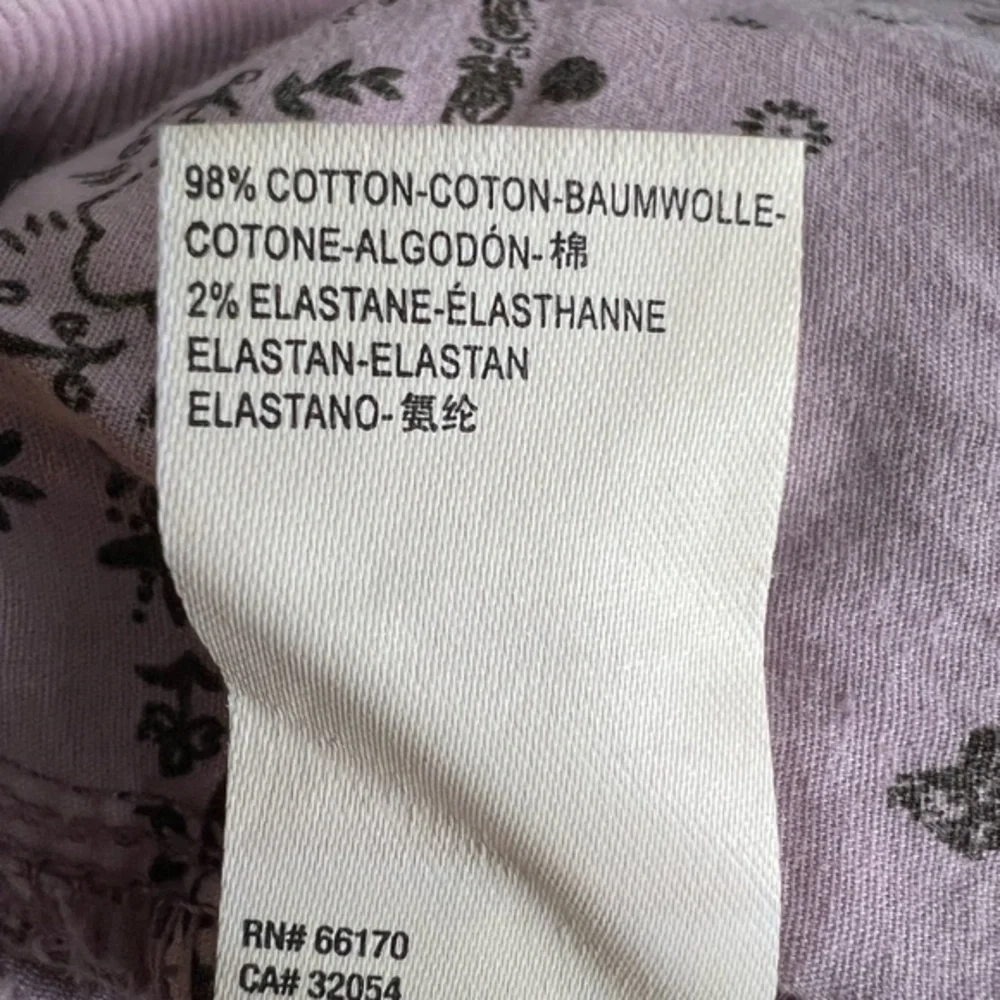 Free People Pants Lilac Corduroy High Rise‎ Button Fly Skinny Ankle Size 29 New